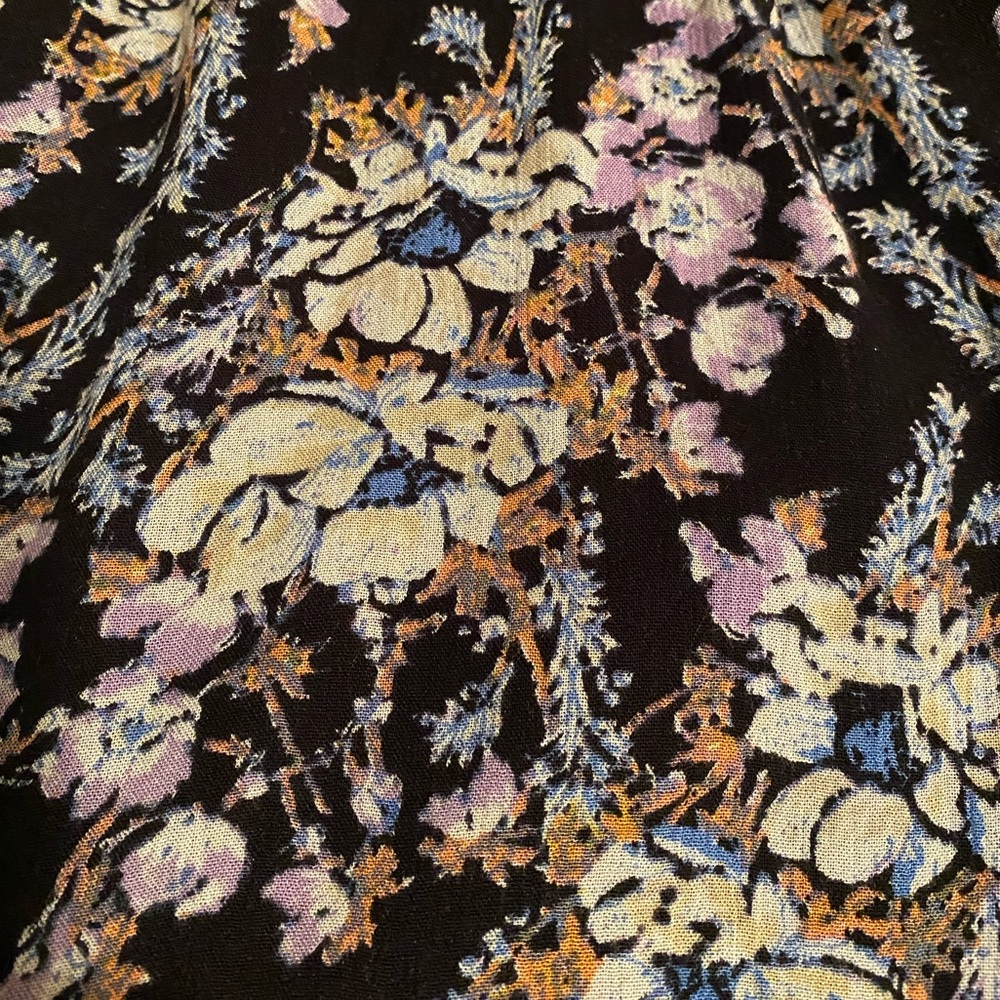 Free People Washed Ashore Mini Dress Black Combo Winter Floral Size XS - Picture 11 of 16